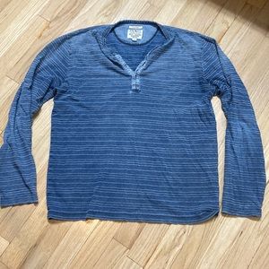 Lucky brand true indigo striped henley medium